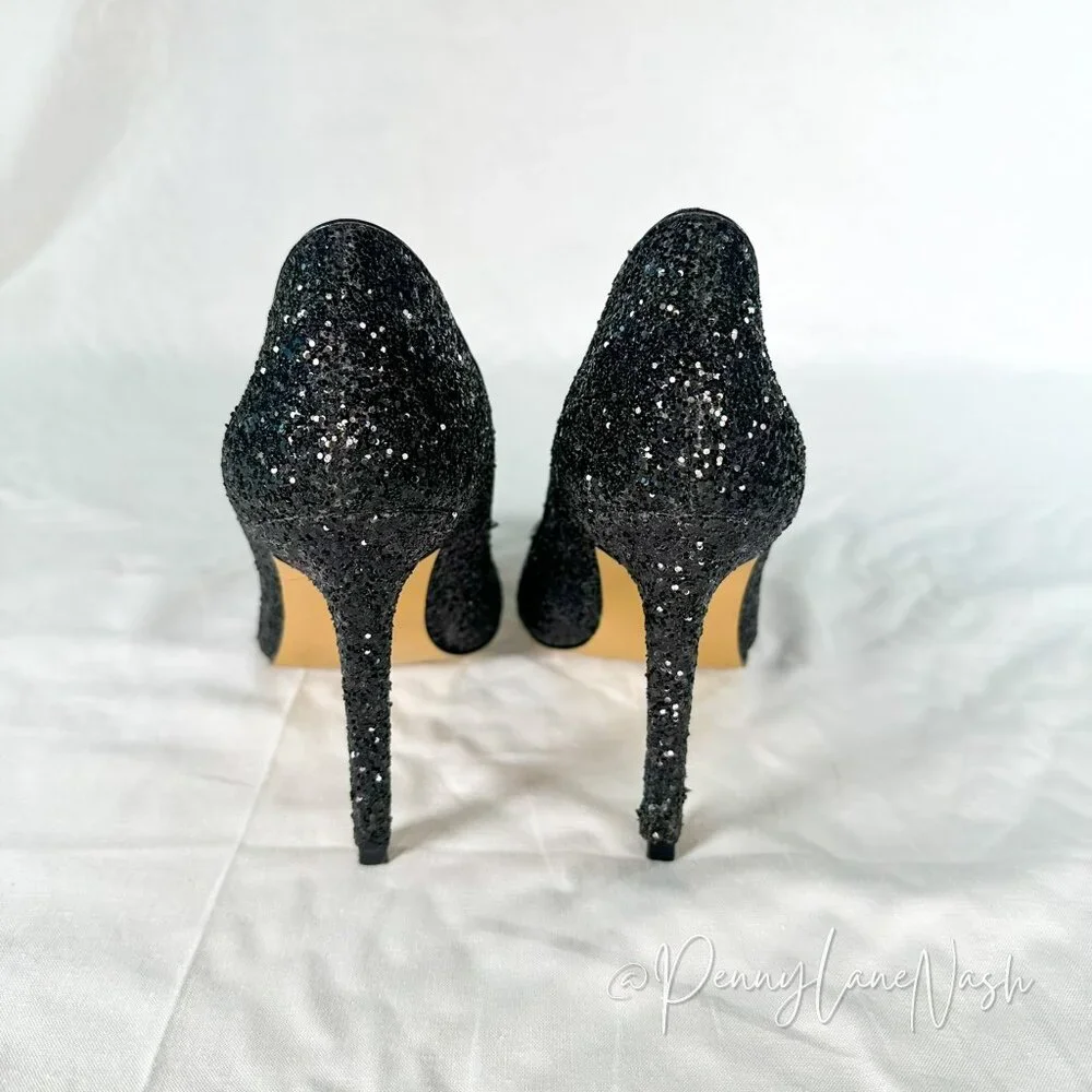 Jessica Simpson Veronica Glitter Pumps Black Size 8 - Picture 4 of 9